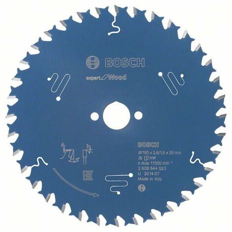 Bosch Lame de scie circulaire Expert for Wood 165 x 20 x 2,6 mm, 36
