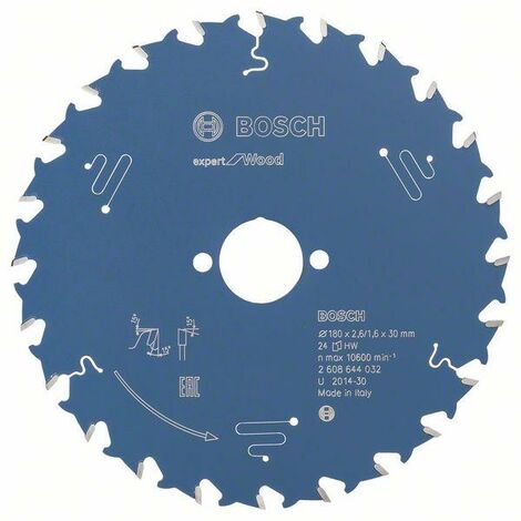 Bosch Lame de scie circulaire Expert for Wood, 180 x 30 x 2,6 mm, 24 - 2608644032