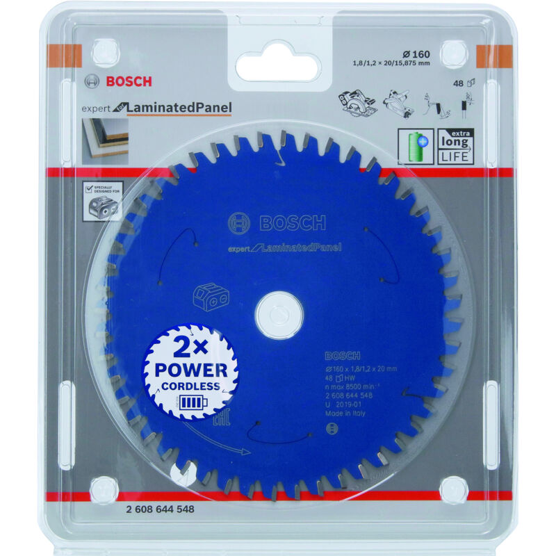 Bosch - Expert LaminatedLame de scie à panneaux 160x20x1.8/1.2x48D :cl 2608644548