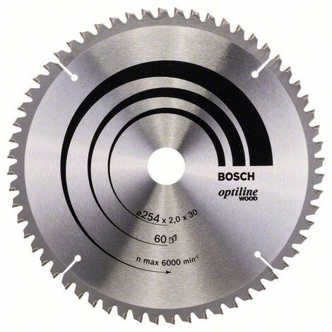 184 x 30 x 2,6 mm 36 Bosch Lame de scie circulaire Optiline Wood pour Handkreissägen