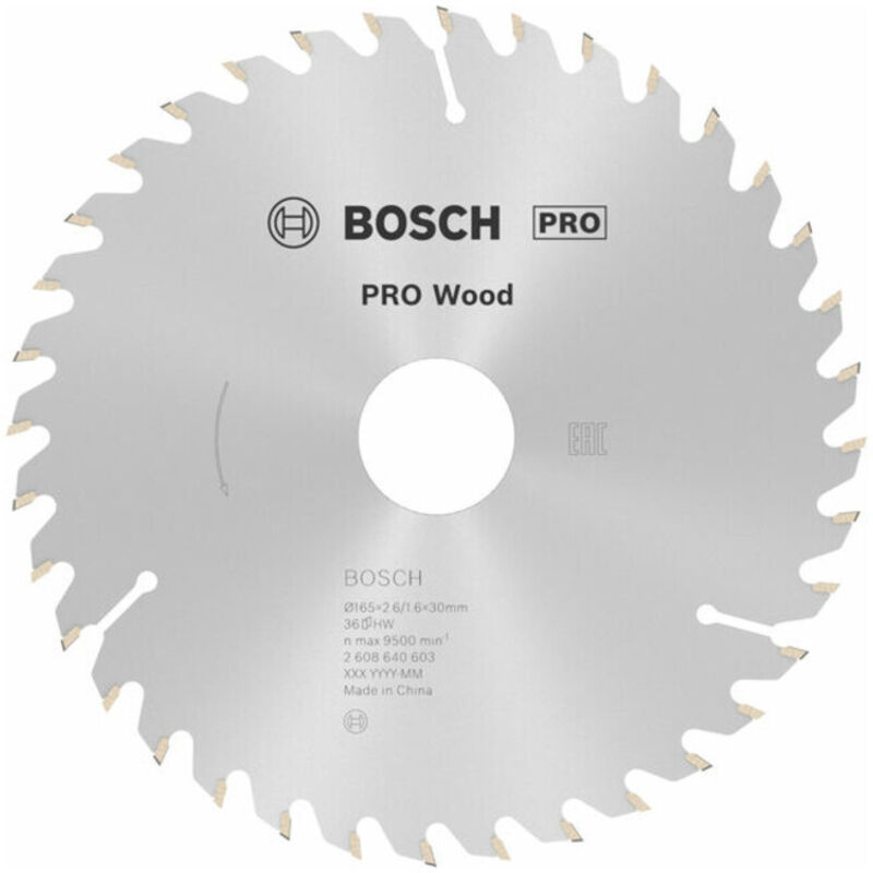 Bosch - Lame de scie circulaire 165 x 30 x 2,6mm Optiline Wood pour le bois 36 dents 2608640603