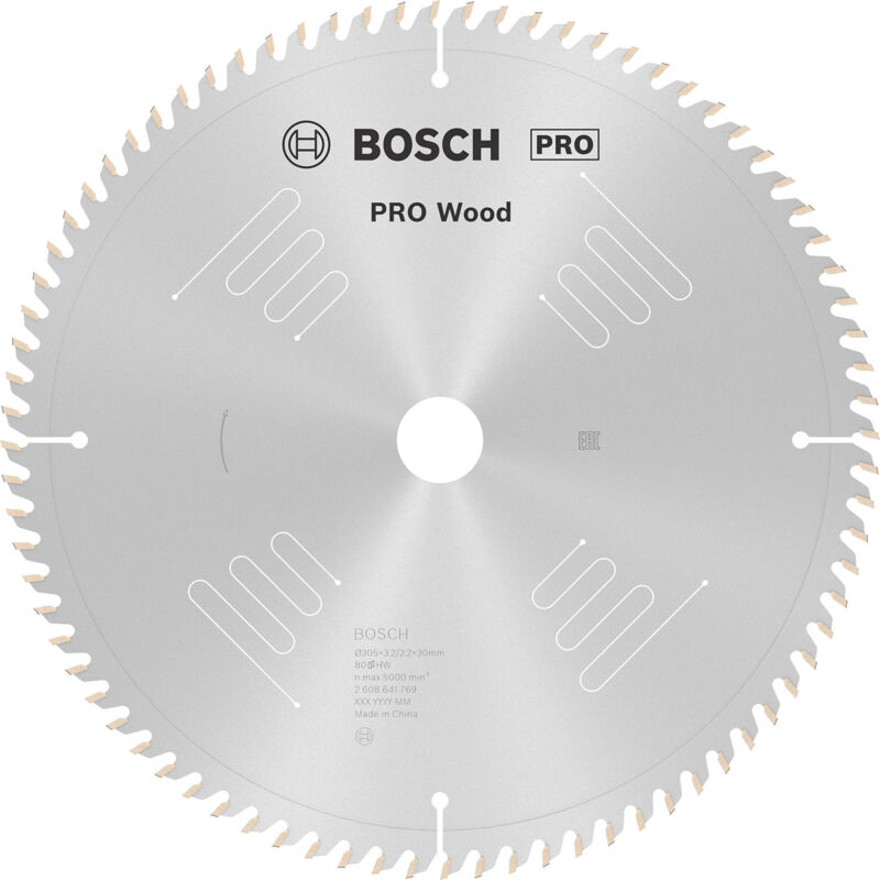 Bosch 2608641769 Lame de scie circulaire Optiline Wood 305 x 30 x 3 2 mm 80 1 pièce