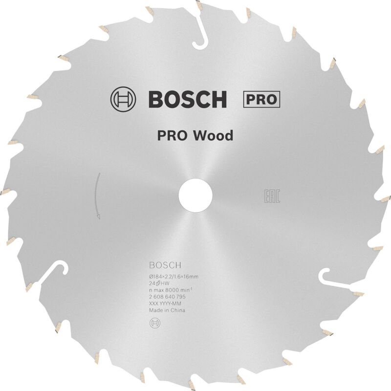 Bosch - Lame de scie circulaire pro Wood 184 x 2,2 x 16 mm - 2608640795