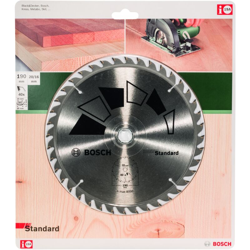 Lame de scie circulaire STANDARD Ø 190 mm BOSCH 2609256819