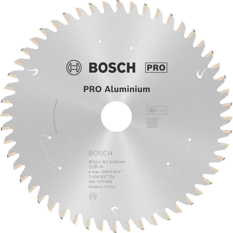 Lame PRO Aluminium cordless pour scies circulaires 150 x 1,8 x 20 mm - 2608837756