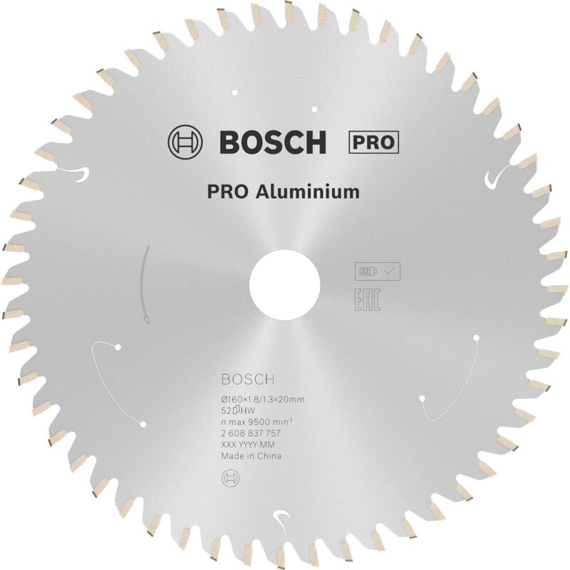 Bosch - Lame pro Aluminium cordless pour scies circulaires 160 x 1,8 x 20 mm - 2608837757