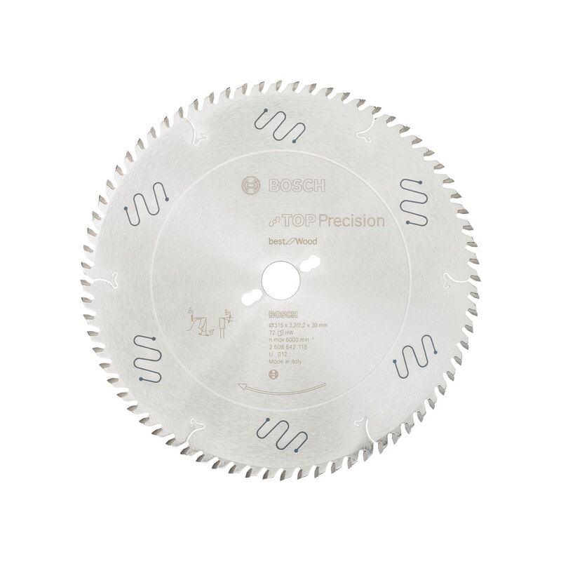 Bosch - Lame de scie circulaire Top Precision Best for Wood 315 x 30 x 3,2 mm, 72