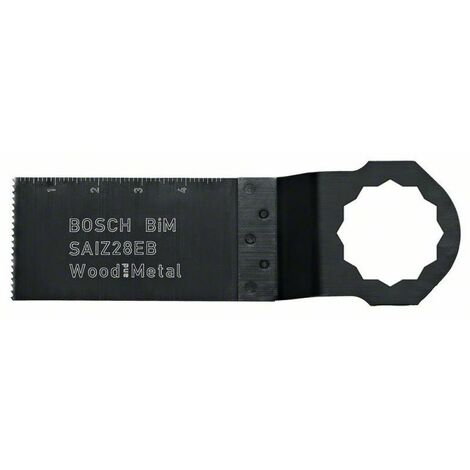 Bosch Lame de scie plongeante BIM SAIZ 28 EB, bois et métal, 50 x 28 mm 2608662038