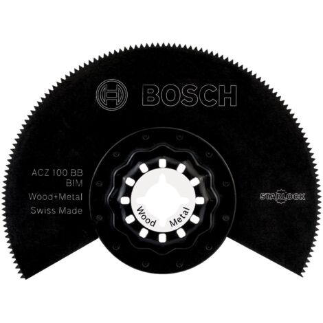 Bosch – Lame de scie segmentée 10x BIM 100 mm – Pour coupes précises dans bois et métal – Système de fixation Starlock – Lot de 10 lames - ACZ 100 BB