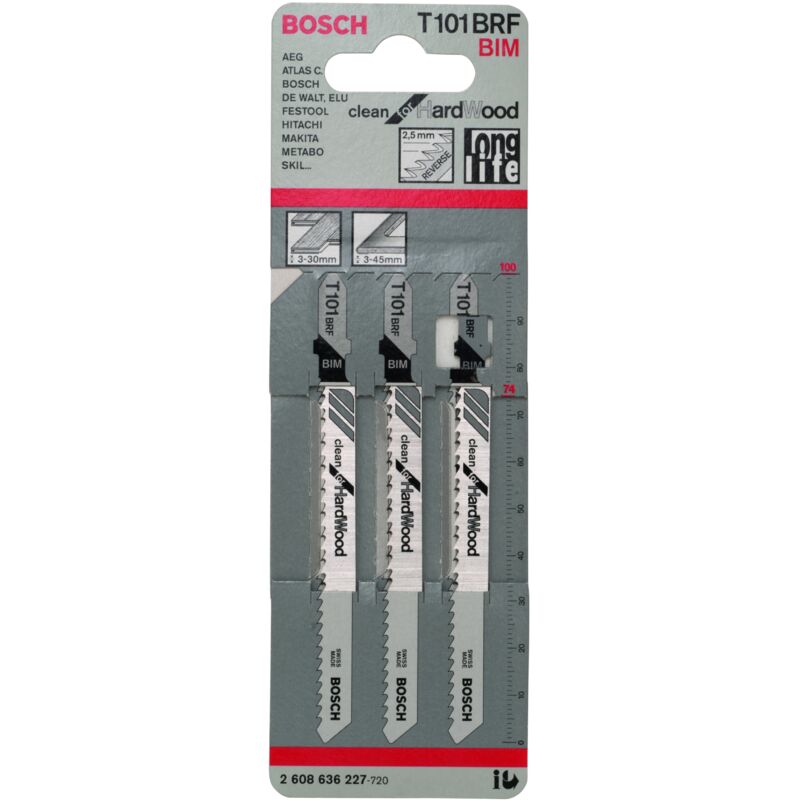Bosch Lame scie T 101 BRF bois dur 3 pcs - vue 3