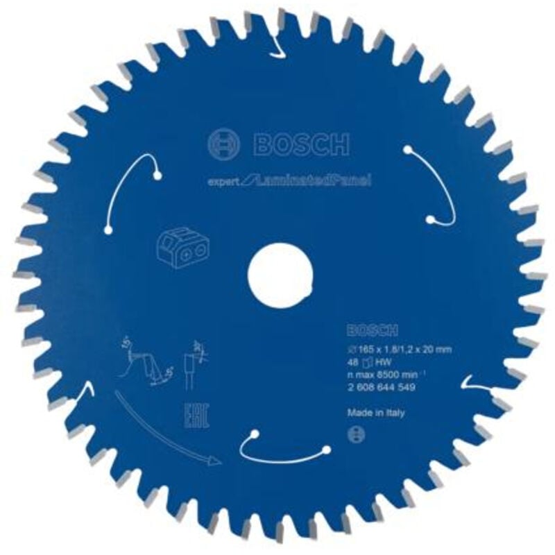 Bosch - Lame De Scie Circulaire Expert Pour Panneaux Stratifiés (Aggloméré, 190 x 30 x 2,1 Mm, 60 Dents, Accessoires Scie Circulaire Sans Fil)