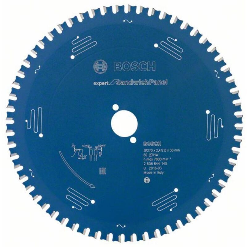 Bosch - Accessories Expert for Sandwich Panel 2608644145 Lame de scie circulaire 270 x 30 x 2.0 mm Nombre de dents: 60 1