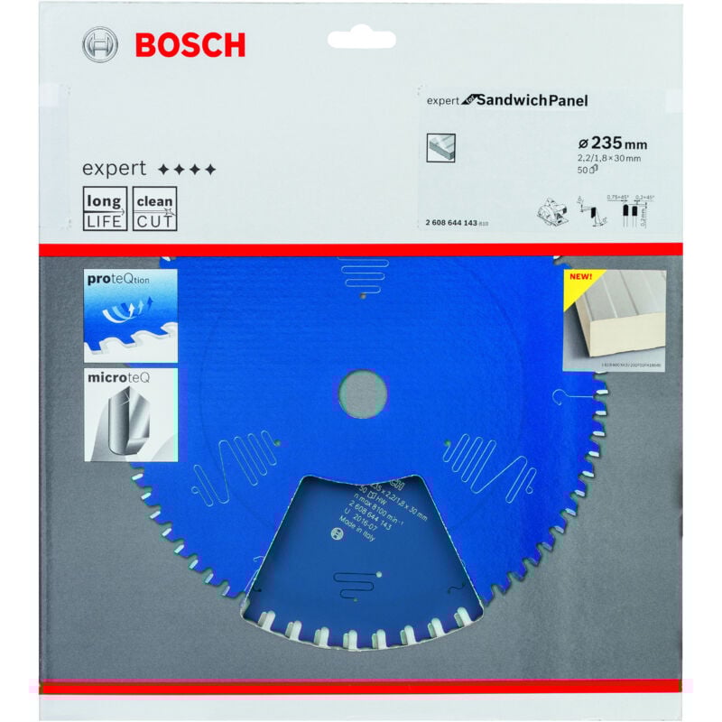 Bosch - Accessories Expert for Sandwich Panel 2608644143 Lame de scie circulaire 235 x 30 x 1.8 mm Nombre de dents: 50 1