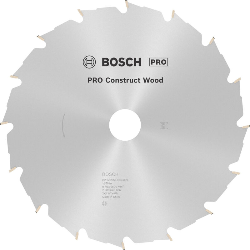 Bosch - Lame de scie circulaire Construct Wood ø 30mm - 235X30/25X2.8 - 2 608 640 636