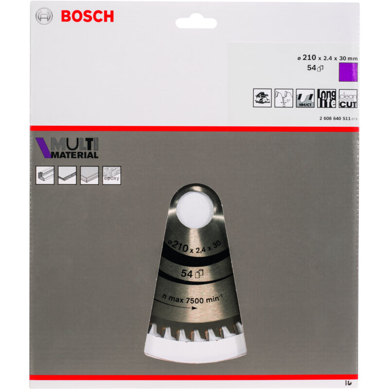 Bosch - Lame de scie circulaire mm mu h 210x30-54 2608640511