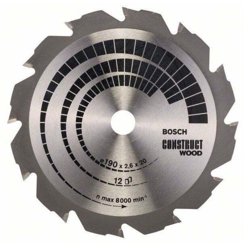 Bosch - Lame coupe rapide et grossière Scie circulaire 190 mm bois et aluminium