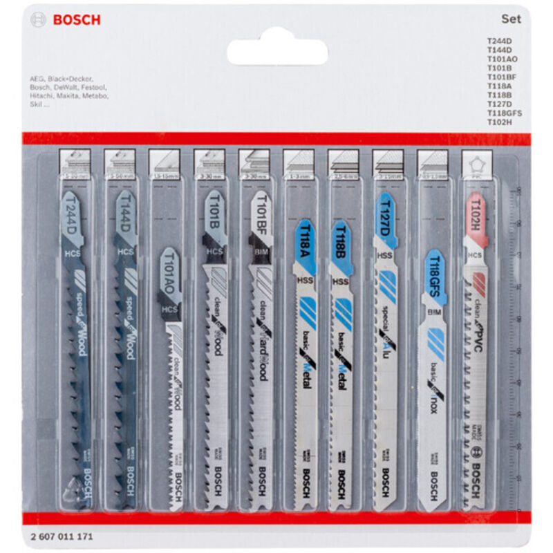 Bosch 2607011171 Jig Saw Blade 10 Units Clair