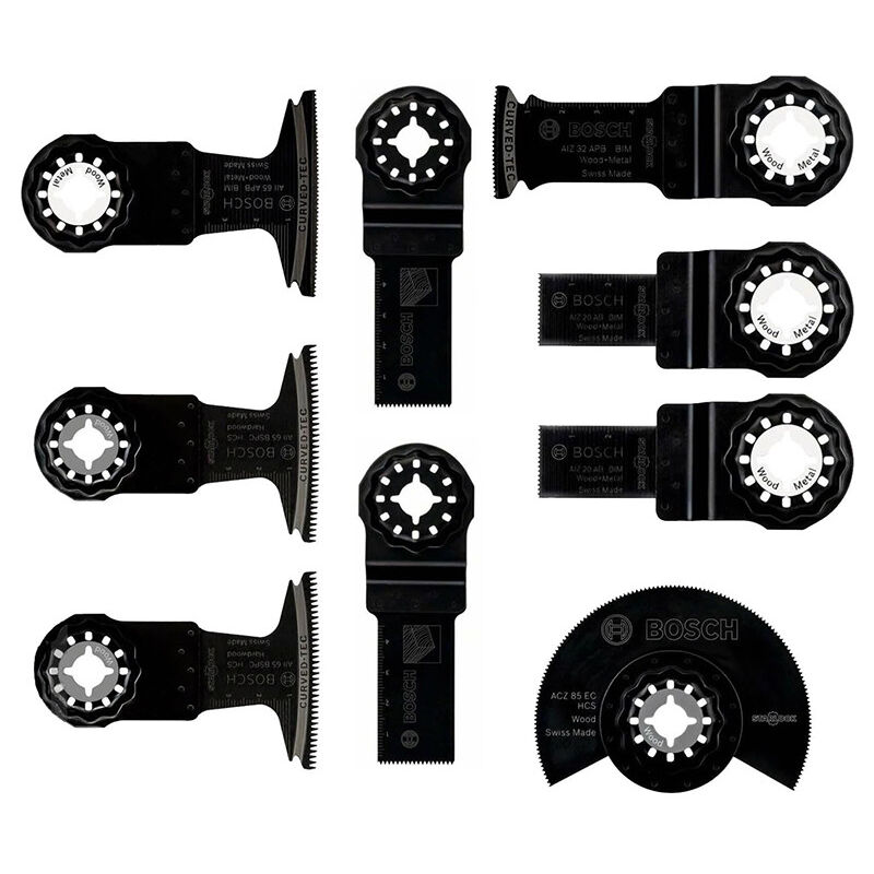 Bosch - Lames pour outil multifonctions Bois/Métal starlock (9 pcs) - 2608669146