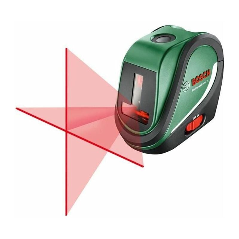 Laser lignes Bosch UniversalLevel 2 (Livré avec piles et poche, portée 10m, mise a niveau auto)