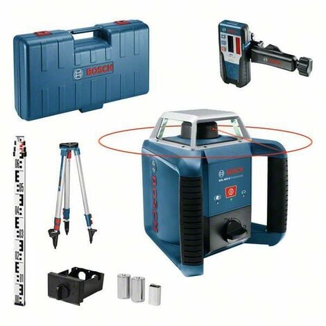 Bosch Professional Laser rotatif GRL 400 H Set, dans coffret de transport avec cellule de réception LR 1 Professional - 06159940JY