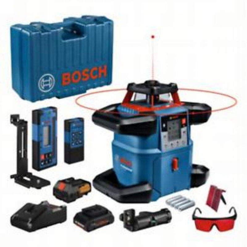 Laser rotatif grl 600 chv Bosch avec batterie et chargeur rapide dans un coffret