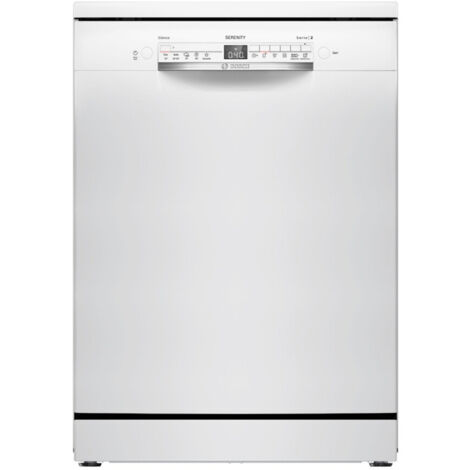 Bosch – Lave-vaisselle pose libre 13 couverts – Moteur à induction ultra-plat – Cuve acier inoxydable – Silencieux 46 dB – 5 programmes dont éco - SMS2HTW05E