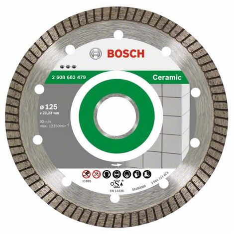 Disque pour couper les carreaux de porcelaine Bande continue Turbo 115X1,4 Mm Bosch 2608602478