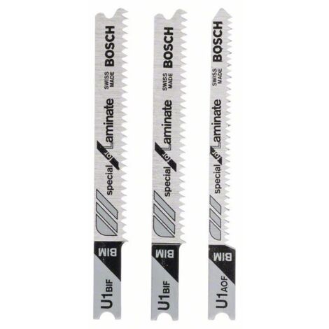 BOSCH Lot de 3 lames coupe fine et nette BOSCH U 1 bif/aof spéciale parquet