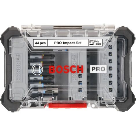 Bosch – Lot de 44 embouts de vissage impact 25/55/90mm – Acier modifié traité thermiquement – Compatible visseuses à chocs – 2608521U79