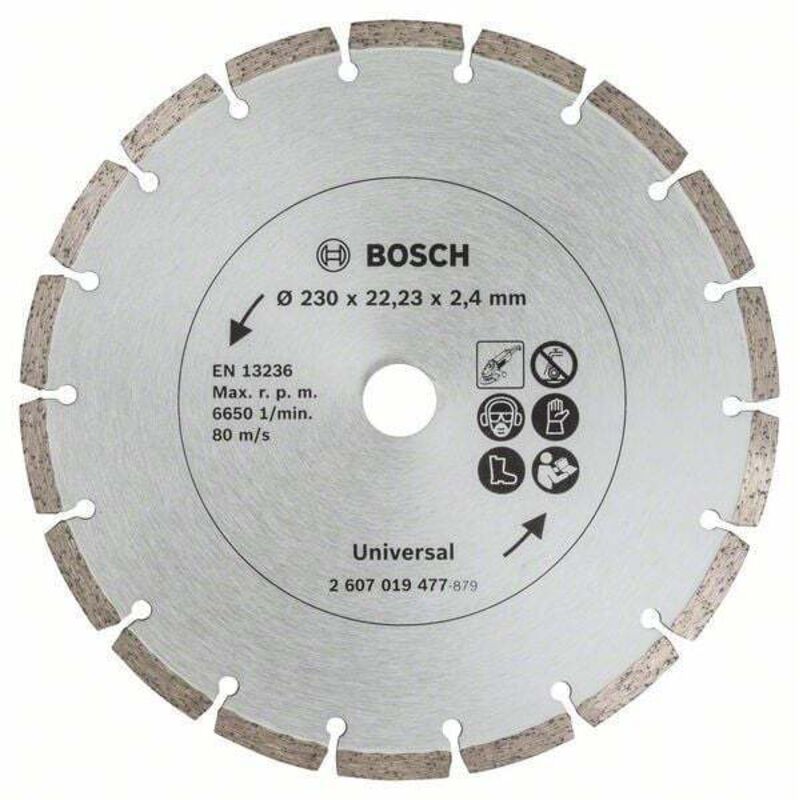 Bosch - 2x disques à tronçonner diamantés pour matériaux de construction, diamètre : 230 mm - 2607019479