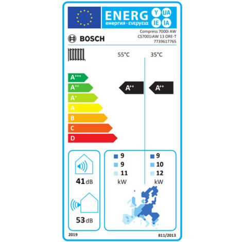 BOSCH Luft-Wasser-Wärmepumpe Compress CS7001i AW 9 OR, R410A, MS außen, solaroptimiert