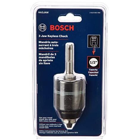BOSCH Mandrino autoserrante a 3 ganasce con attacco SDS-Plus, 1/2 HA3JAW