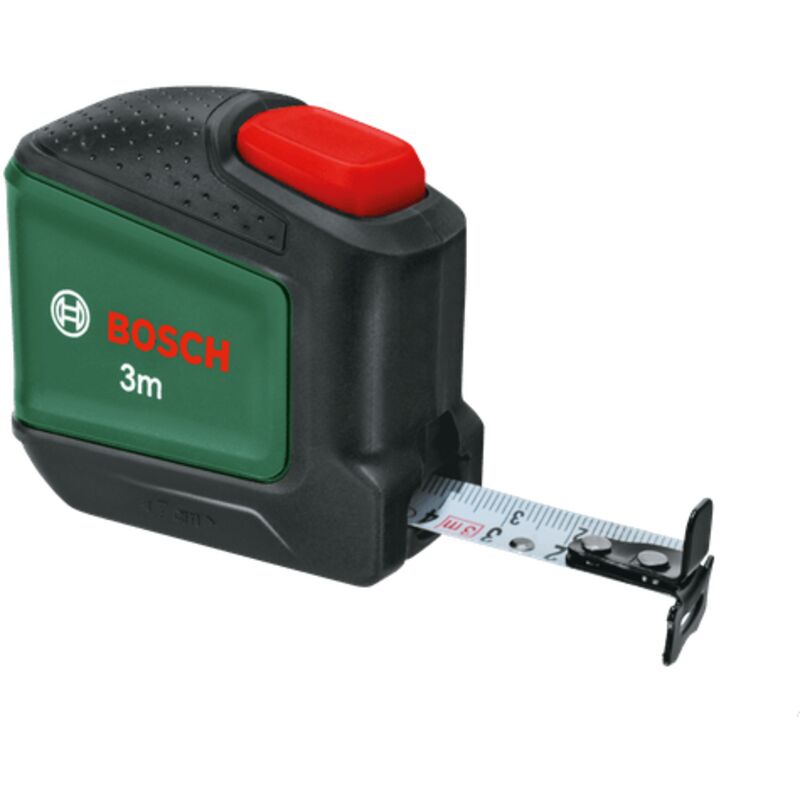 Bosch Maßband 3m (autolock, 19mm Breites Band, Nylonbeschichtet, Zweirichtungshaken, Metall-gürtelclip)