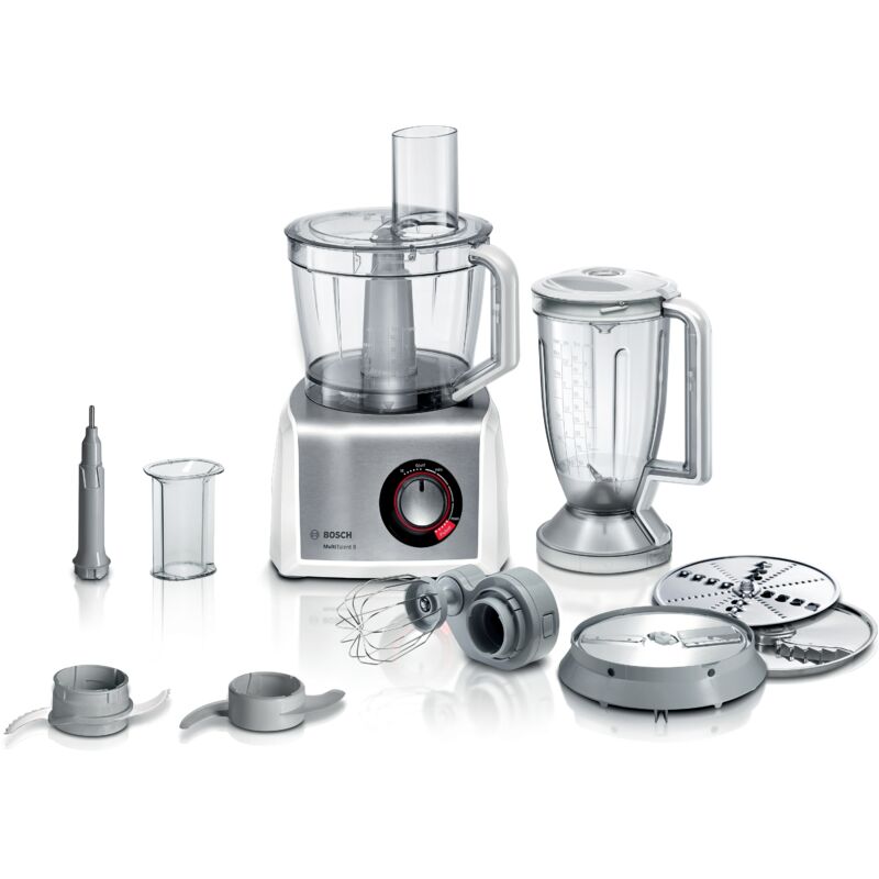 Bosch - MultiTalent 8 MC812S814 - Robot da cucina - 1250 w - Acciaio inox spazzolato/bianco