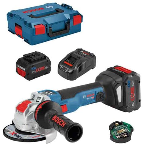 BOSCH Meuleuse X-LOCK 125mm 18V 8Ah GWX 18V-10SC - 06017B0401