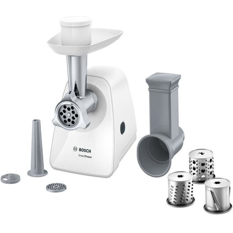 Tritacarne Bosch, SmartPower, 1500 W, bianco, bianco, MFW2514W