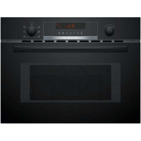 Bosch – Micro-ondes encastrable 44l 3350w noir – Air pulsé pour cuisson homogène – 15 programmes automatiques – CMA583MB0