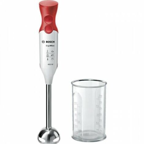 Bosch – Mixeur plongeant 450W – Pied inox – 4 lames aiguisées – 2 vitesses – Bol gradué 600ml – Pour préparations culinaires rapides - MSM64110