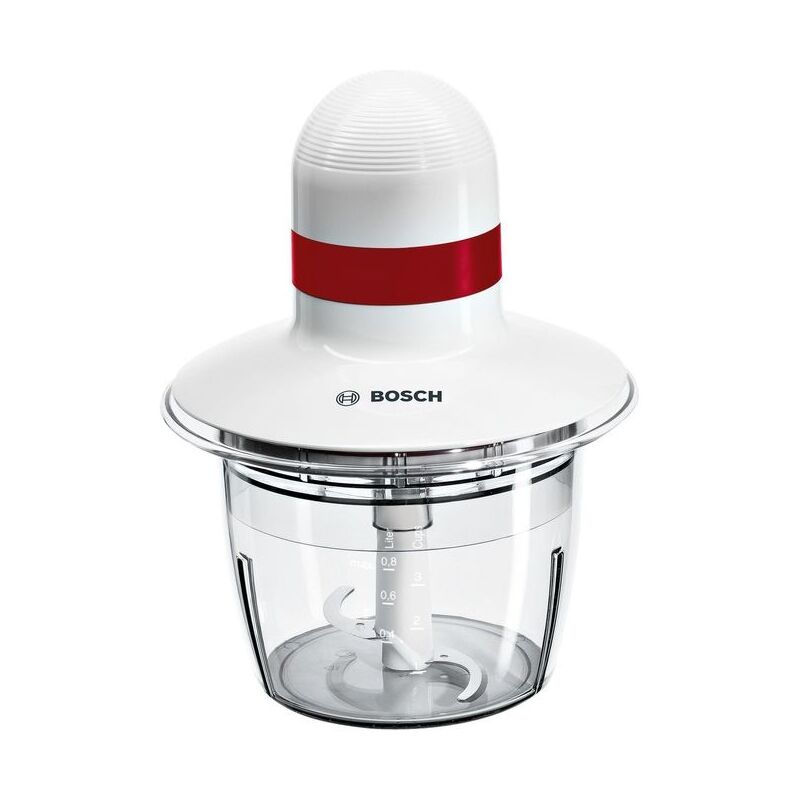 Image of MMRP1000 Tritatutto Universale 400 w 0.8 Litri 0 Decibel Plastica Lame in Acciaio Inox Bianco - Bosch