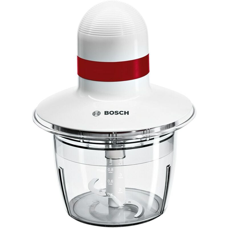 Bosch - MMRP1000 hachoir électrique 0,8 l 400 w Rouge, Transparent, Blanc