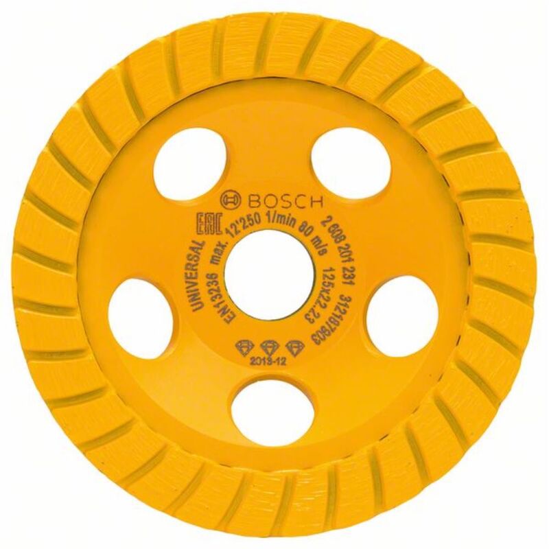 Image of Bosch - Diamond Pot Best per Universal Turbo. 125 x 22.23 x 5 mm. giallo