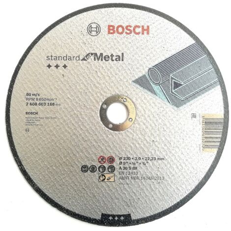 Bosch Mola da Taglio Standard for Metal Ø 230x3 mm Grigio per Metallo
