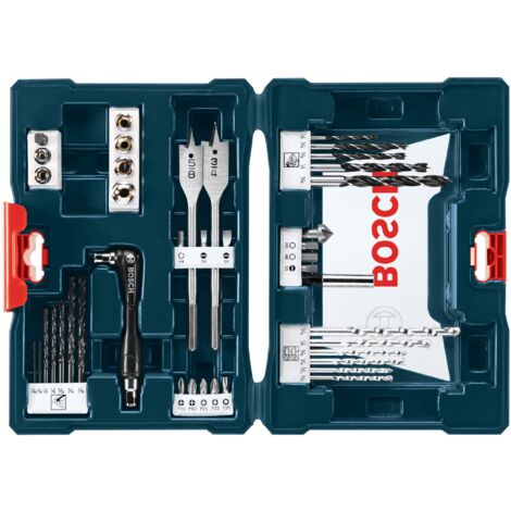 Bosch MS4041 Set misto da 41 pezzi per foratura e avvitatura con custodia inclusa per applicazioni su legno, metallo e muratura