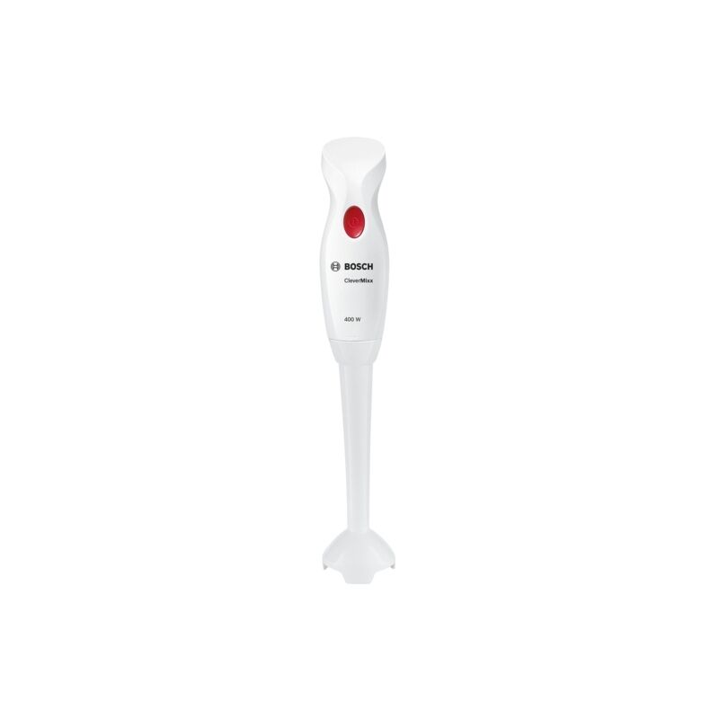 Bosch - mixeur plongeant MSM14000 clevermixx, 400 w, quatre lames couteau quattroblade, pied, le blanc/foncé rouge
