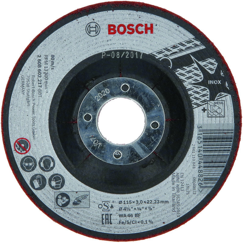 

2608602217 Muela de desbastar semiflexible WA 46 BF, 115 mm 3,0 mm - Bosch