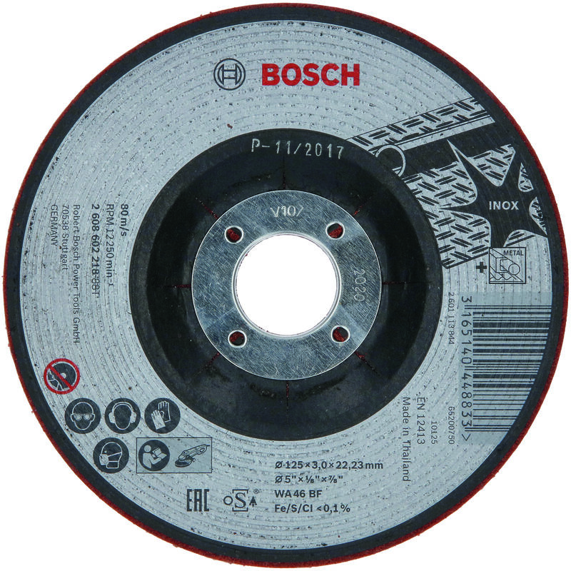 

2608602218 Muela de desbastar semiflexible WA 46 BF, 125 mm 3,0 mm - Bosch