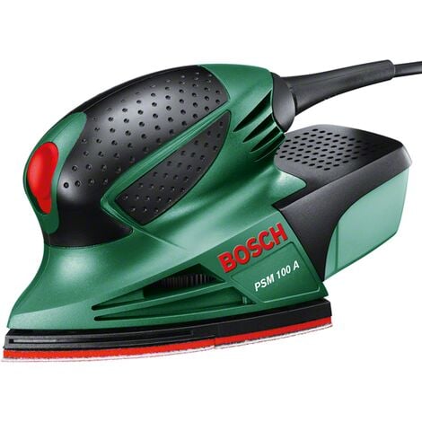 Bosch Multischleifer PSM 100 A (100 Watt, 3 Schleifblätter, Schleiffläche: 104 cm²)