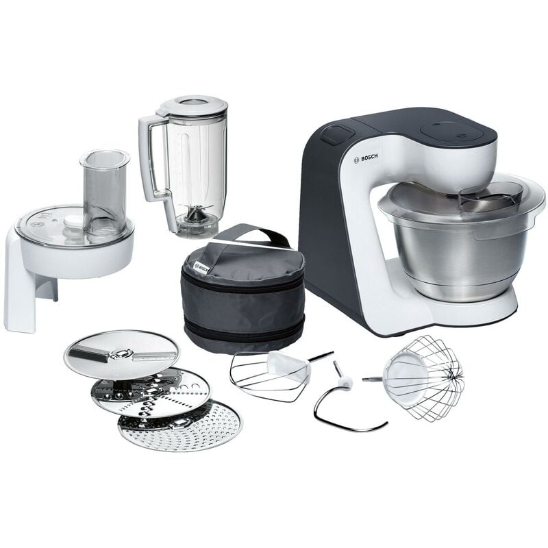 

Bosch mum52120 robot de cocina 3,9 l negro, acero inoxidable, transparente, blanco 700 w