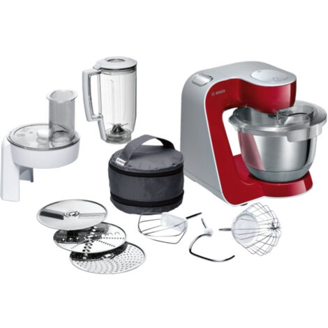 Bosch MUM58720 Robot da cucina rosso scuro e argento