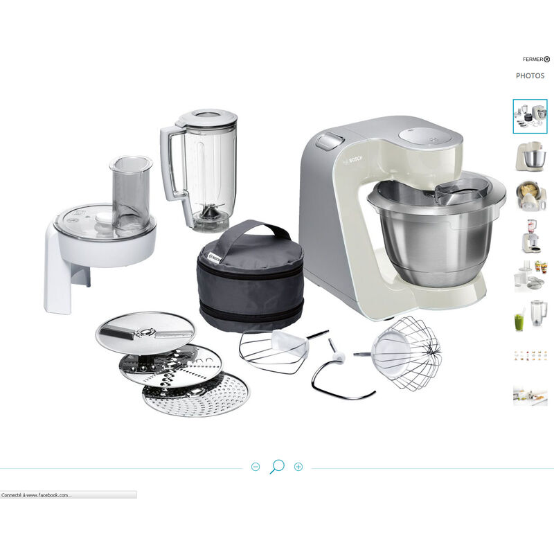 Image of MUM58L20 robot da cucina 3,9 l Grigio, Acciaio inossidabile, Bianco 1000 w - Bosch